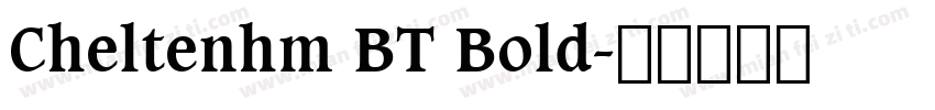 Cheltenhm BT Bold字体转换